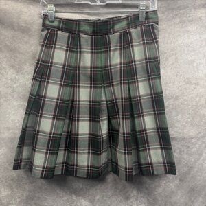 Simply The Best School Uniform Skirt Gray Plaid Size 12